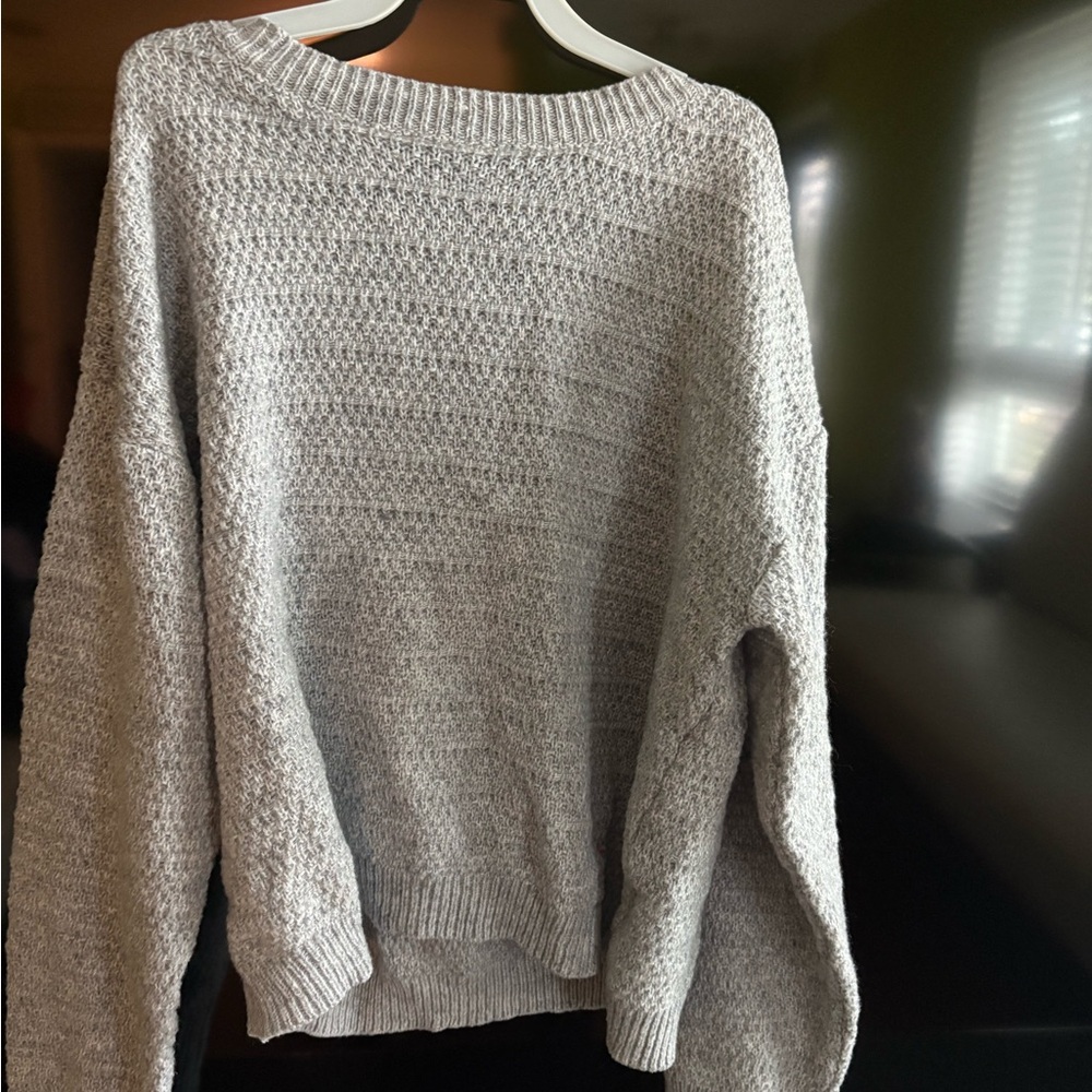 Cozy Gray Knit Sweater
